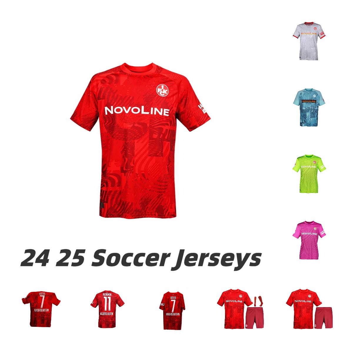 2024 2025 FC Kaiserslautern REDONDO Soccer Jerseys Heuer Tomiak Krahl Home Away Third Kaloc RITTER Camiseta de Futbol Tomiak 24 25 Ache Men Yokota Football Shirts top