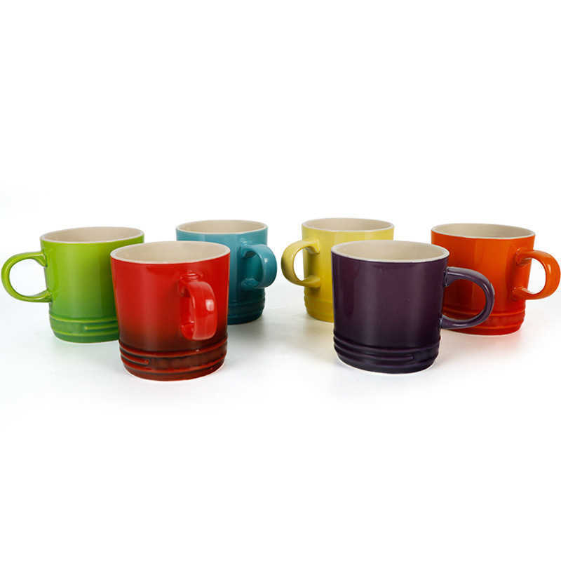 le creuset Candy Rainbow Mug 6-piece gift box Ice Cream mug Milk mug Water mug X241128