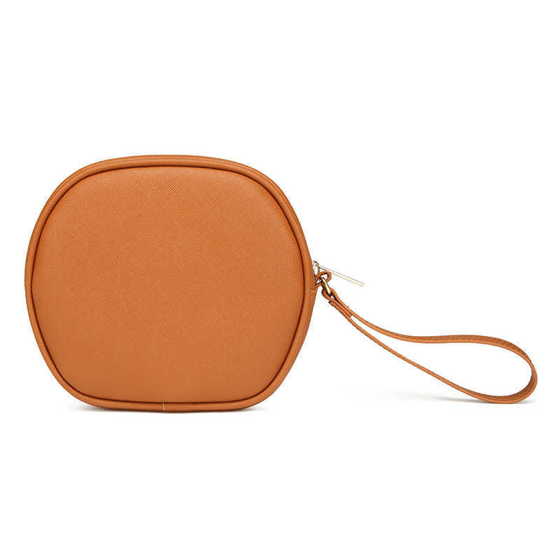 Portable PU Half circle Makeup Bag, Large Capacity Waterproof Transparent Makeup Bag, Multi functional Travel Makeup Bag 241128