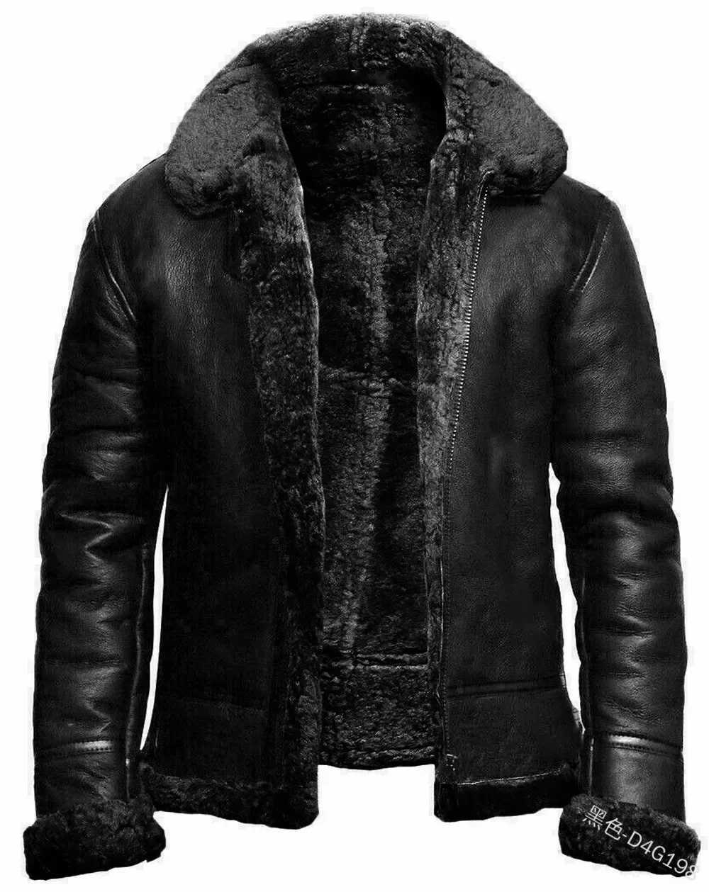 Fashion European mens 2025 new winter street style fur fitted thick fur warm jacket with fur collar Y251124
