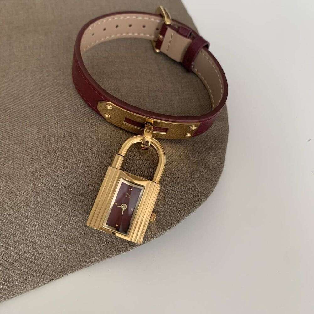 Handmade Stainless Steel New Women's Chain Genuine Leather Vintage Quartz Fashion Small Gold Watch