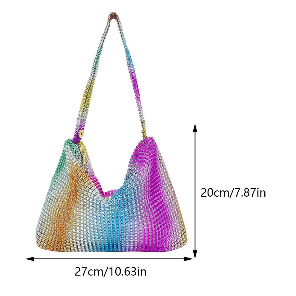 Glitter Evening Dinner Clutch Bag Women Lady Stylish Large Capacity Underarm Everyday Shoulder 241126