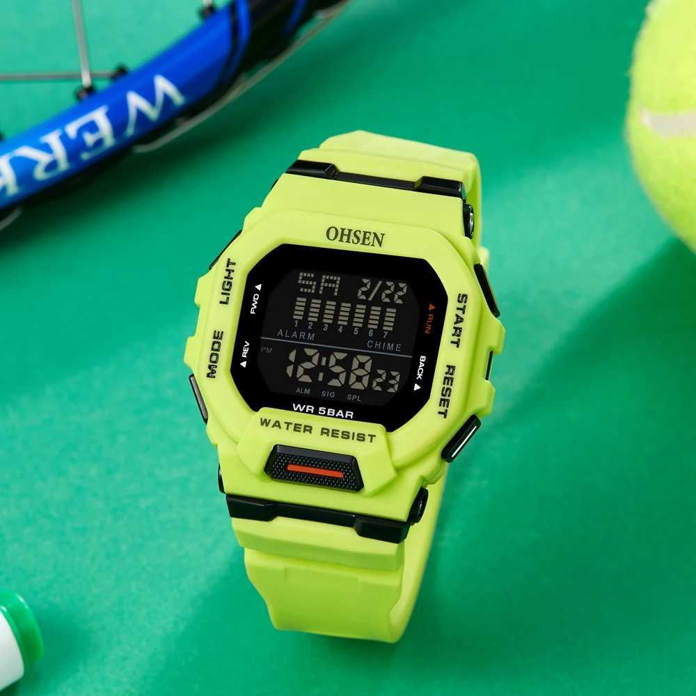 New Arrival Mens Outdoor Sports G Sty Digital Mens 50m Waterproof Green Hbre Ma Tactical Ectronic Watch Gift Z241128
