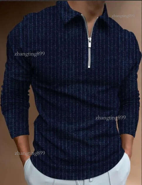 Men's Polos Men Fashion Casual polo shirts Long Sleeve Tops Casual Turndown Collar Polo Shirts Casual Men's Slim Harajuku Polo Shirt 221006