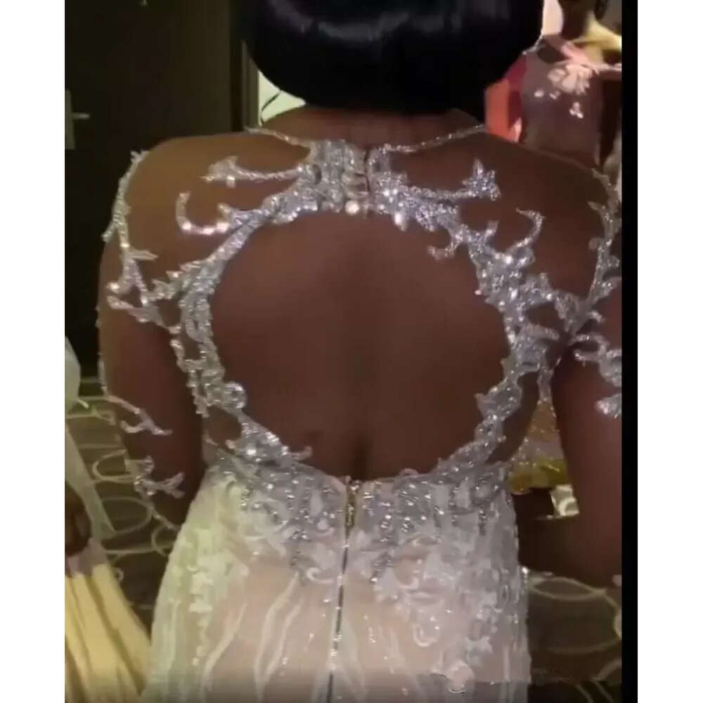 Beaded Luxurious Arabic Mermaid Sexy Crystals Lace Bridal Dresses Backless Vintage Wedding Gowns