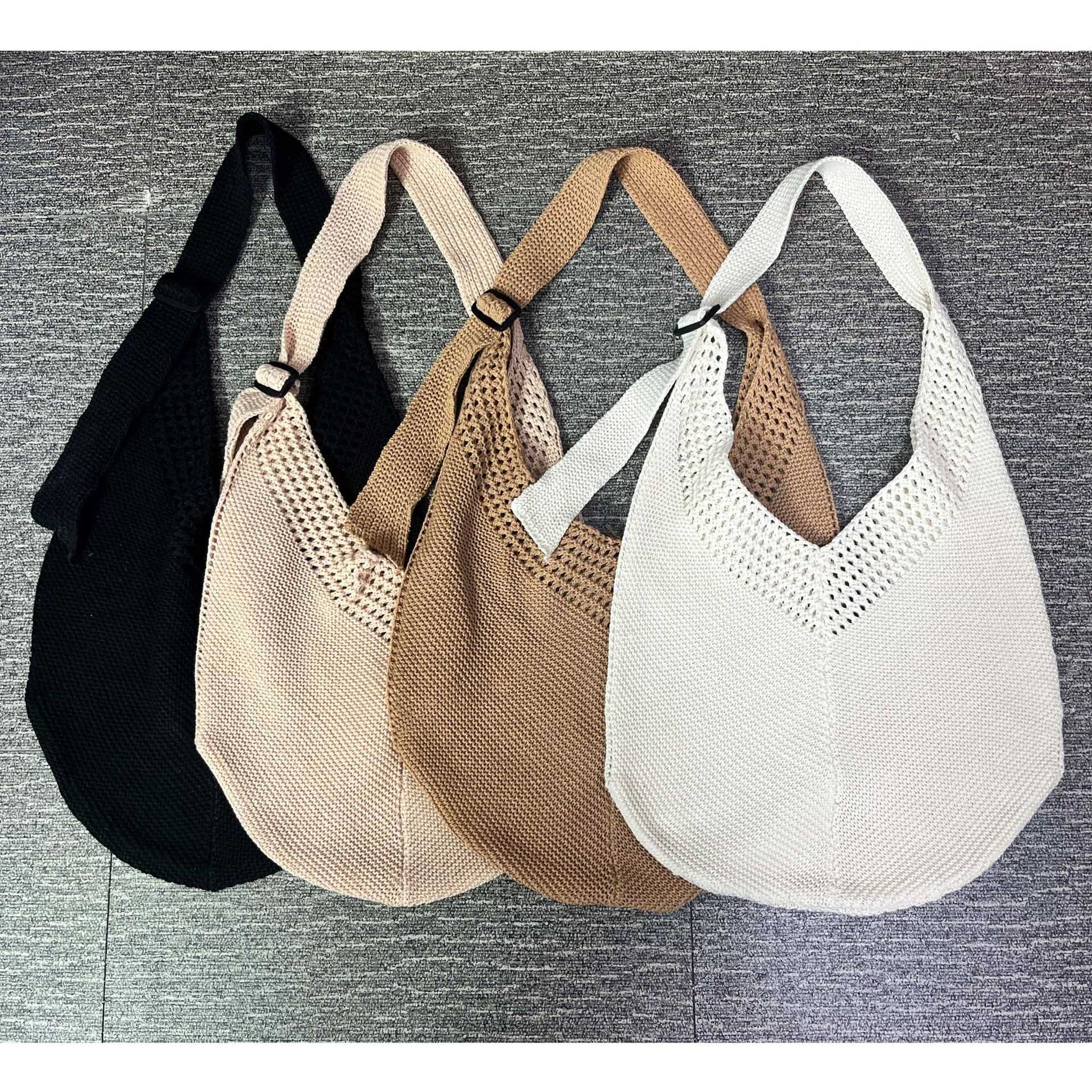 New Knitted Bags Handmade Knitted Bags Tote Bags Shoulder Bags Women's Woolen Handbags Shopping Bags