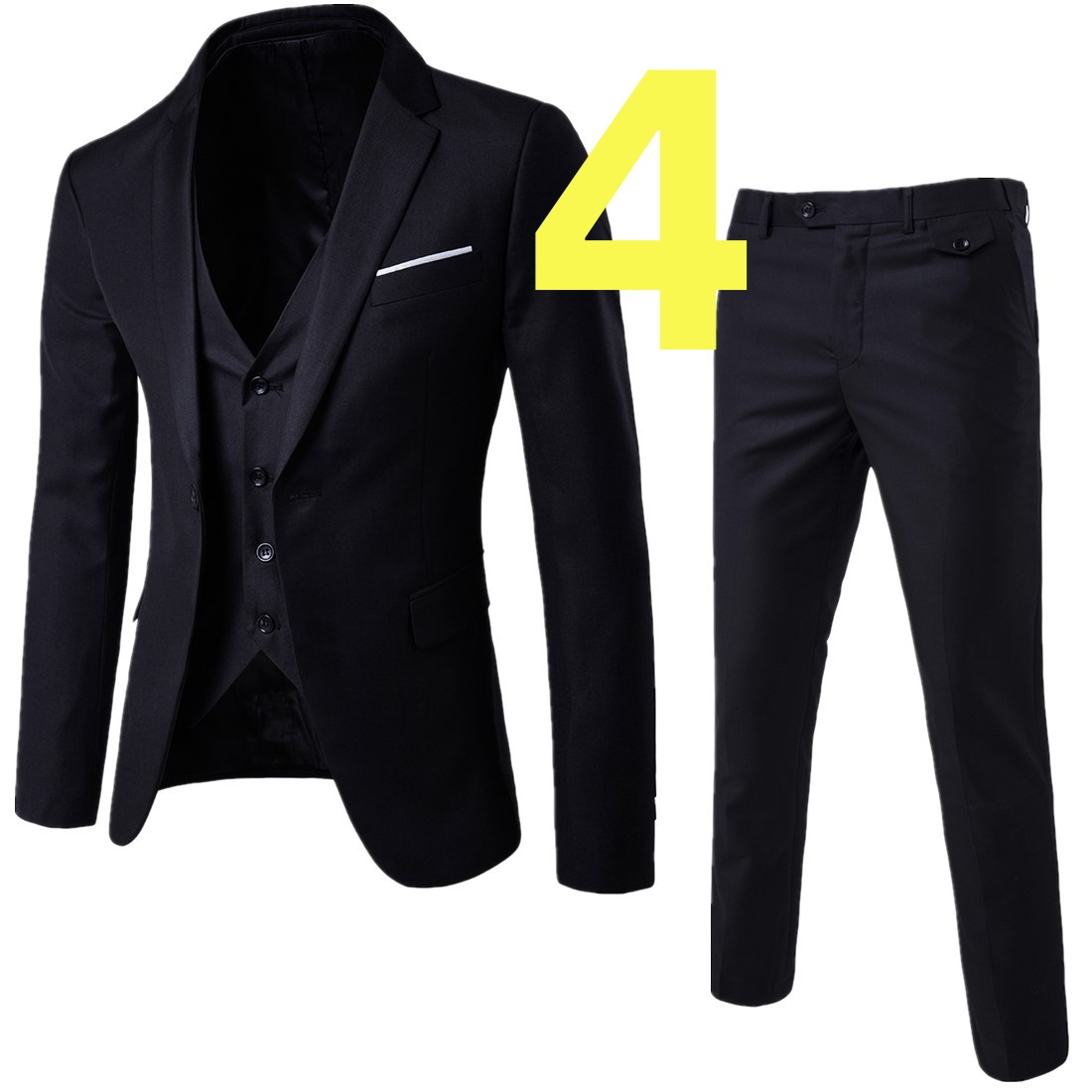 k1419 Men's Single-Breasted Slim Fit Suit for Autumn Business