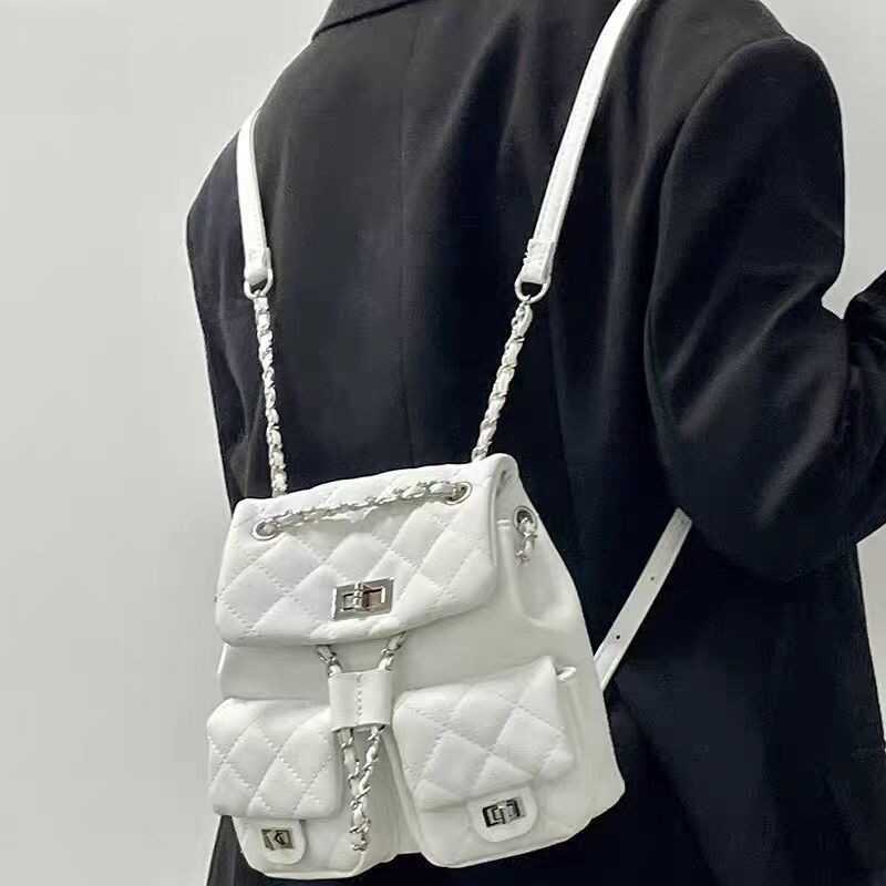 Free Shipping Women's Small Fragrant Korean Edition Versatile Chain Student Large Capacity Fashion Trend Backpack Designer Bag Luxury Bag Tote Ba