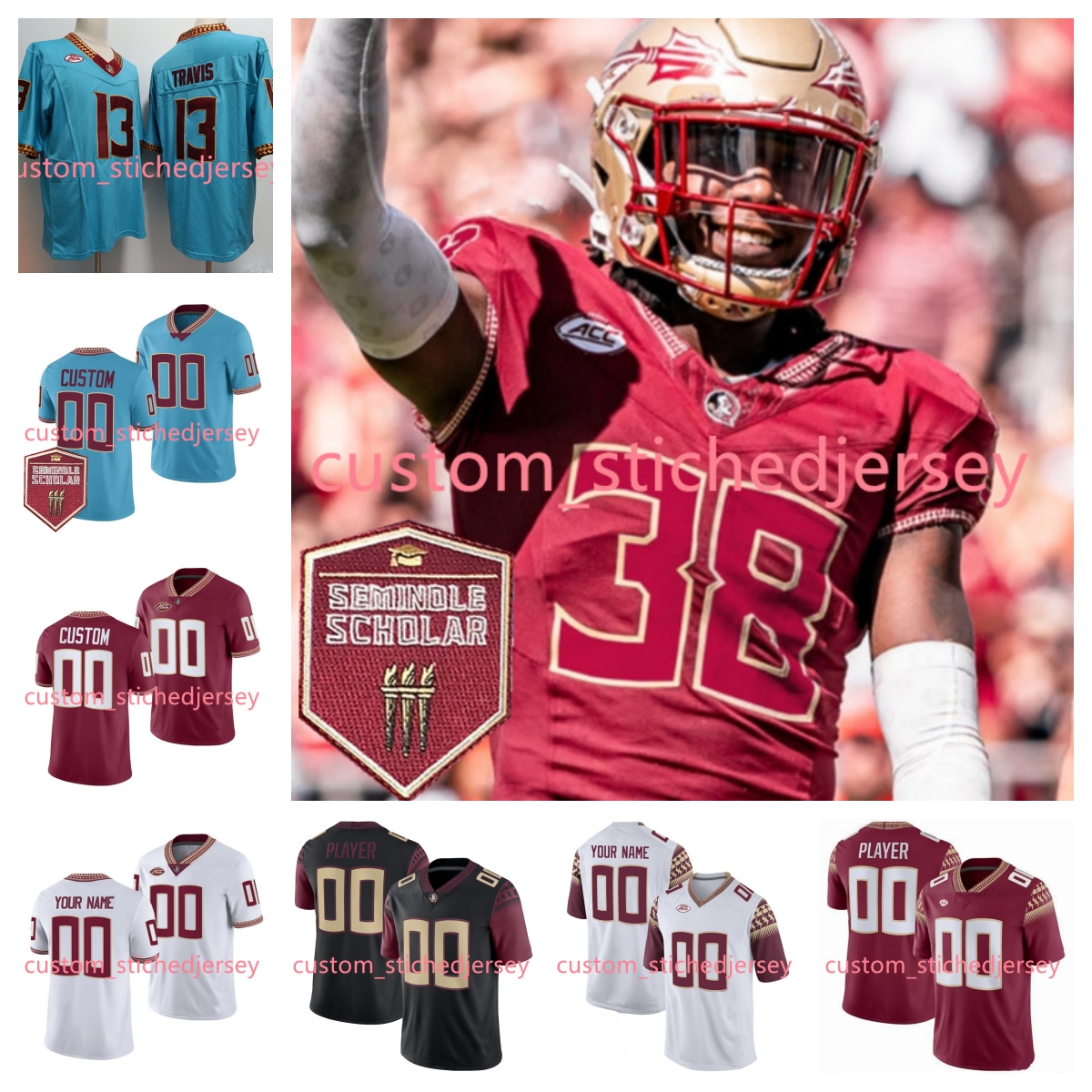 Brian Burns Florida Football jersey Dennis Briggs Jr. Qaeshon Sapp Jaylen Early George Wilson Jr. Dante Anderson Stitched Custom 2024 Newest State FSU jerseys