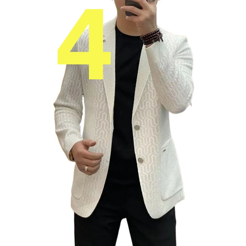 A4--Men's Slim kk1454 Fit Wedding Suit - Casual Style