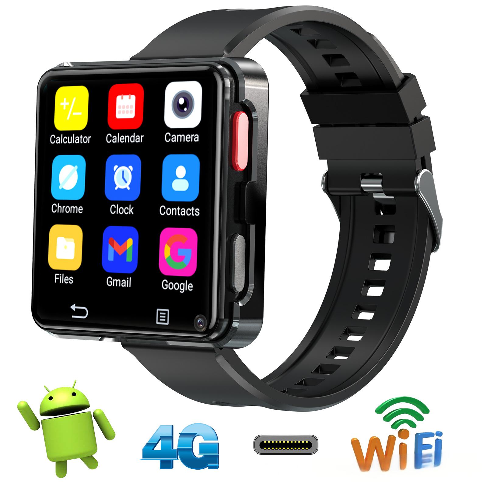 S998 Smartwatch 4G Plug Carte détachable grand écran Android 11 Multifisection Global + Dual Camera Type-C Charging Port Pilt Watch