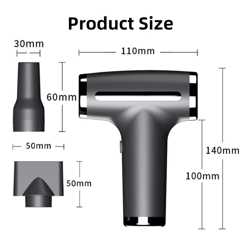 Wireless Hair Dryer High-Power Wind Fast Cleaning Dust Blowing Blow Dryer Household Outdoor USB Multifunctional Hairdryer 241128