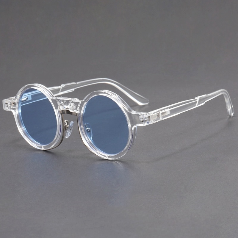 Round Steampunk Sunglasses Men Retro Glasses Vintage Women Goggle Gothic Y2K Futuristic a Pilot with Cool INS Punk Personalized Cyberpunk S228 IVSTA