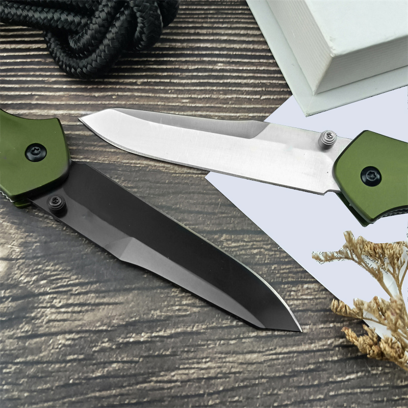 2 Models 940/940BK Osborne Folding Pocket Knife 3.4 Satin Plain Blade, Green Aluminum Handles Bailout Tactical Outdoor Survival Camping Tools BM 9400 