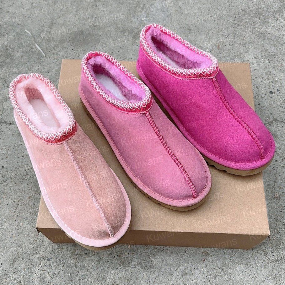 Tasman Slippers Tazz mustard seed Chestnut Sand Fur Slides Sheepskin Classic Ultra Mini Platform Boot Winter Women Men Slip-on Shoes Suede Fall