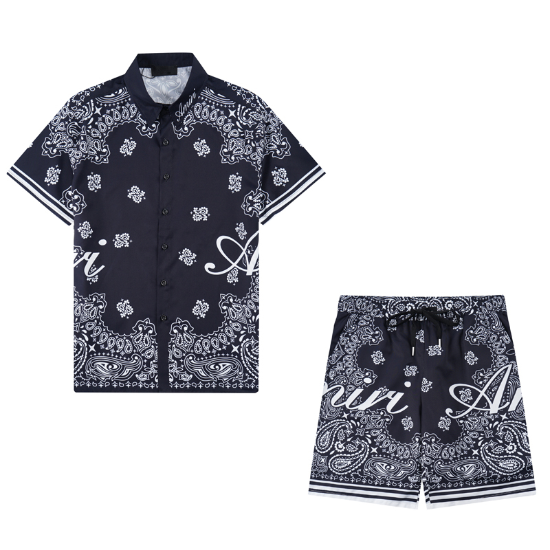 Mens Designer Tracksuits Plus Size 3XL Luxury Two Piece Set 2024 Autumn Brand Printed Outfits Cotton Blend Short Sleeve Polo T-shirt And Shorts Sports Suit