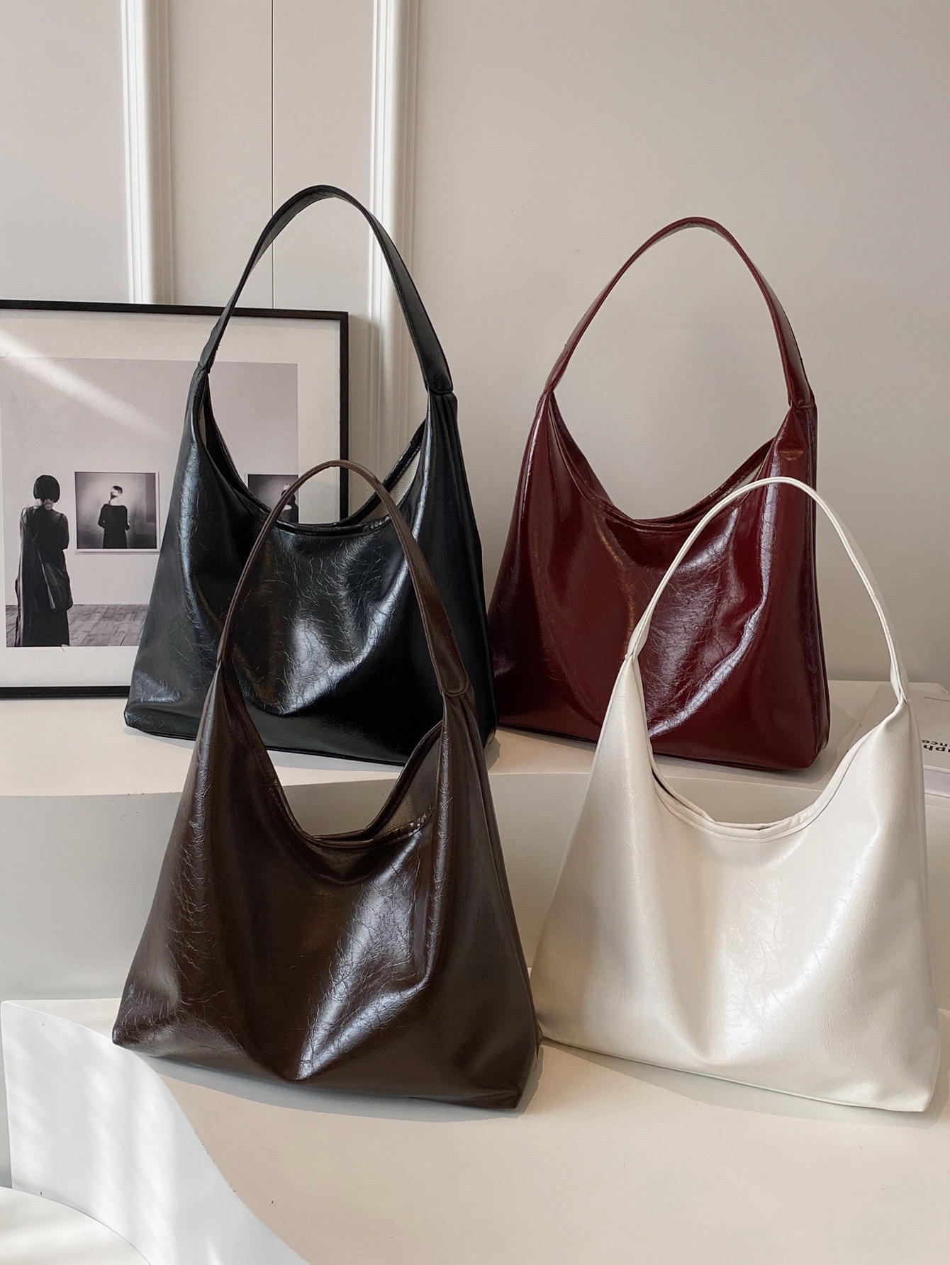 New Trendy and Stylish Simple New Large Capacity Shoulder Commuting Versatile Tote Cross border Women's Underarm Bag