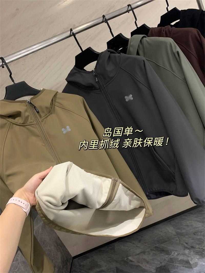 Men's jacket New Fall/winter fleece warm waterproof windproof tear resistant hooded jacket for men J241128