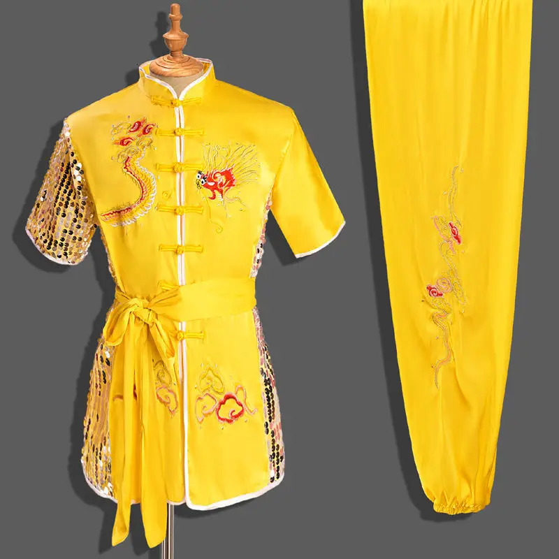 Mens Traditional Chinese Dragon Martial Arts Uniform Kung Fu Costume Set Martial Arts Uniform Tai Chi Clyde Doist Shaolin 241127