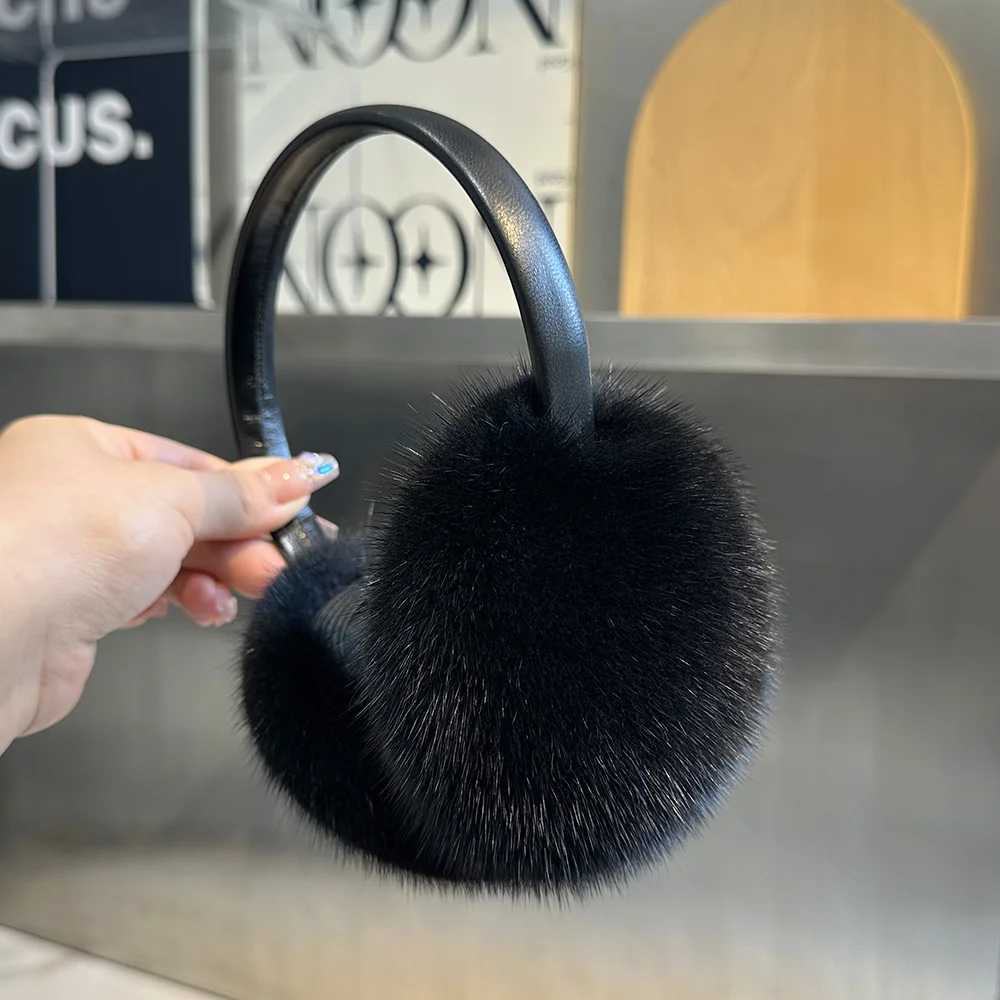 Designer earmuffs for womens winter warmth real mink fur girls earmuffs outdoor refrigeration best winter womens earmuffs X241128