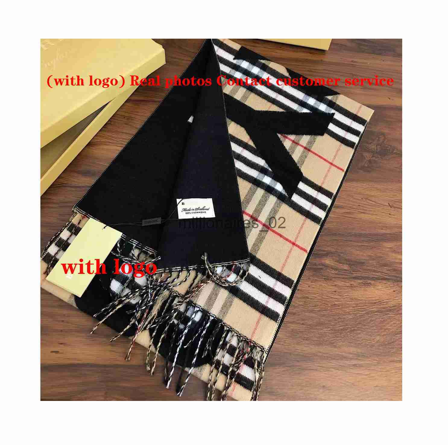 Designer Cashmere Wool Burburrey Scarf Winter Luxury For Woman Mens Khaki Fashion Square Shawl Warm Vintage Large Letter Hat And Scarf Set Bag Plaid Scarf