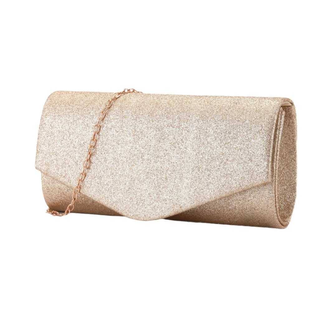 New Evening Bag Handmade Fashionable Flash Material Handheld Underarm Crossbody Bag Evening Bag Women's Bag 241128