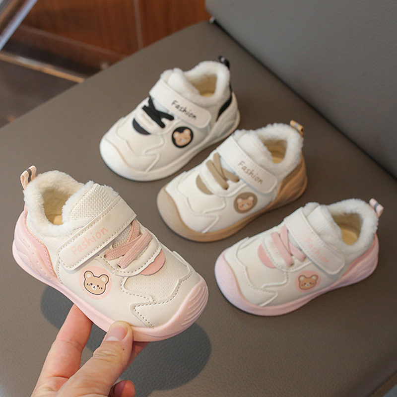 Toddler Warm Fur Baby Shoes Winter Infant Shoes Outdoor Newborn First Walkers Little Littlesprouts Kids Boy Girl Sneakers Trainers Sizes 15 - 25