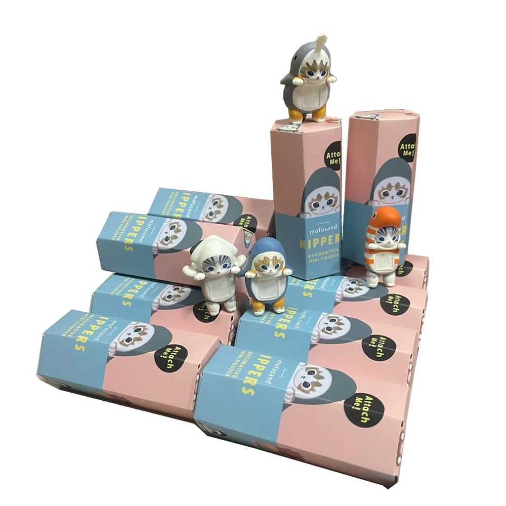 Kawaii Mufus and Hippers series blind box action pictures cute dolls mysterious boxes mobile phone decoration accessories toys X241127