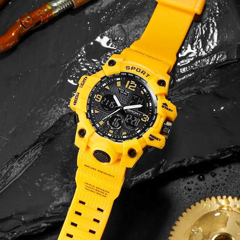 New Arrival MSTIANQ Mens Youth Ectronic High School Student Trend Handheld Clock Sports Luminous Digital Watch Z241128
