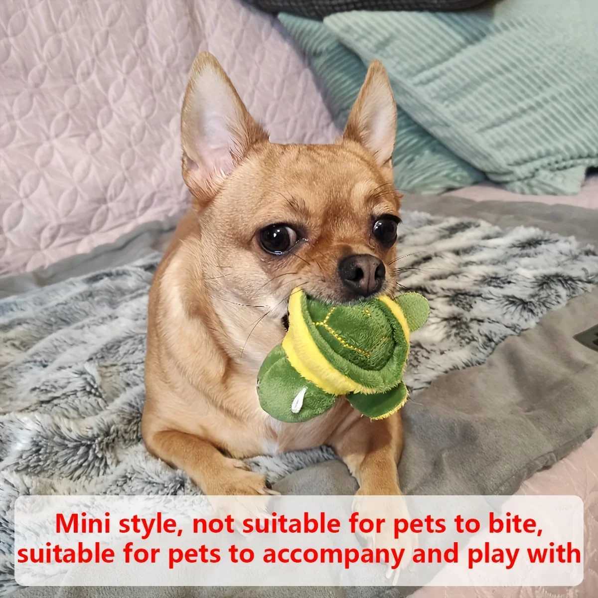 1Pcs Durable Turtle Design Pet Grinding Teeth Plush Toy Cartoon Mini Turtle Plush Interactive Dog ToyXJ241128