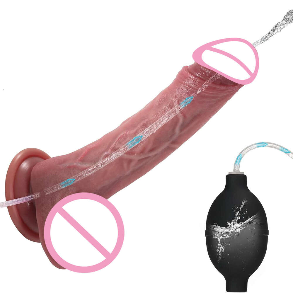 Realistic Spray Water Dildo Ejaculating Squirting Adult Sex Toys For Women Strong Suction Cup Female Masturbation Big Dick
