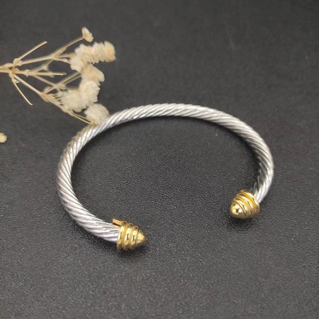 wire bracelet armband luxury bracelets bangle designer for women men fashion jewelry gold silver pearl cross diamond hip hot jewelrys party weddings gift wholesale