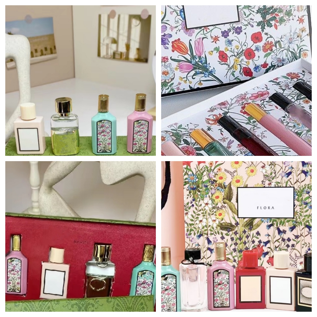 10A Cologne Designer Perfume Set for Women Bloom Flora Sparay 5ML*6PCS Suit 6 in 1 with Box good smell long time leaving lady body mist High Quality F