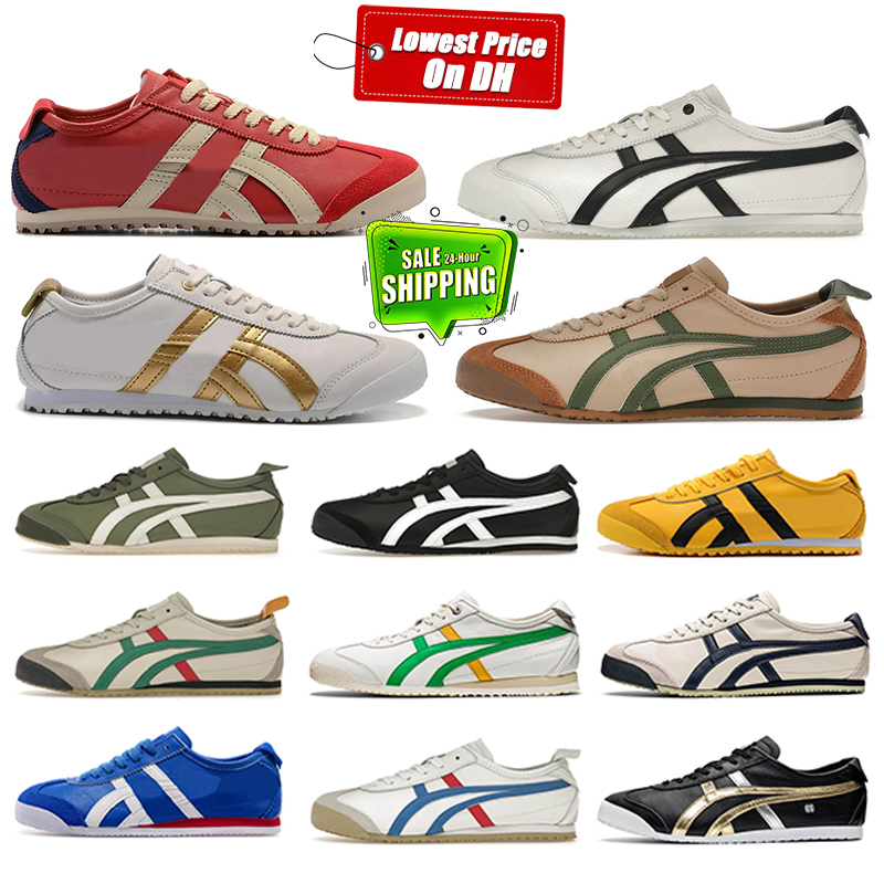 Mexico 66 Lifestyle Sneakers Female Male Designer Running Shoes Black White Blue Yellow Beige Pink Low Fashion Sneaker Casual Shoes