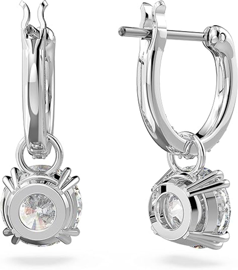 S925 silver needle Korea radiant light full of diamond earrings temperament light luxury niche sense of cold wind earrings female