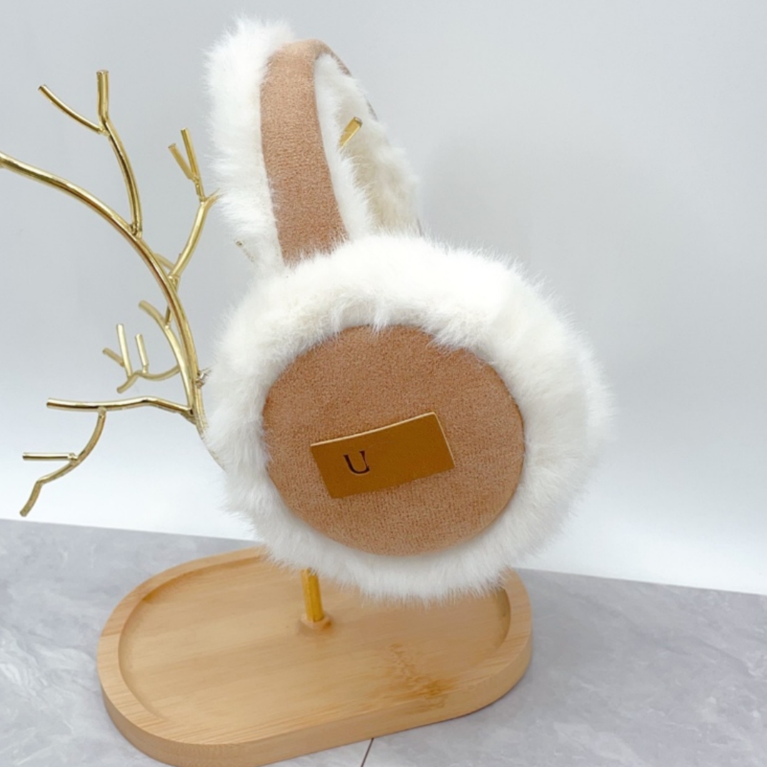 Ear Protection Warm Earmuff Luxury Brand Ear Muffs Winter Woolen Fashion Ear Muffs Warm Plush Earmuff Daily Outfit Casual Men Earflap Wrap The Ears