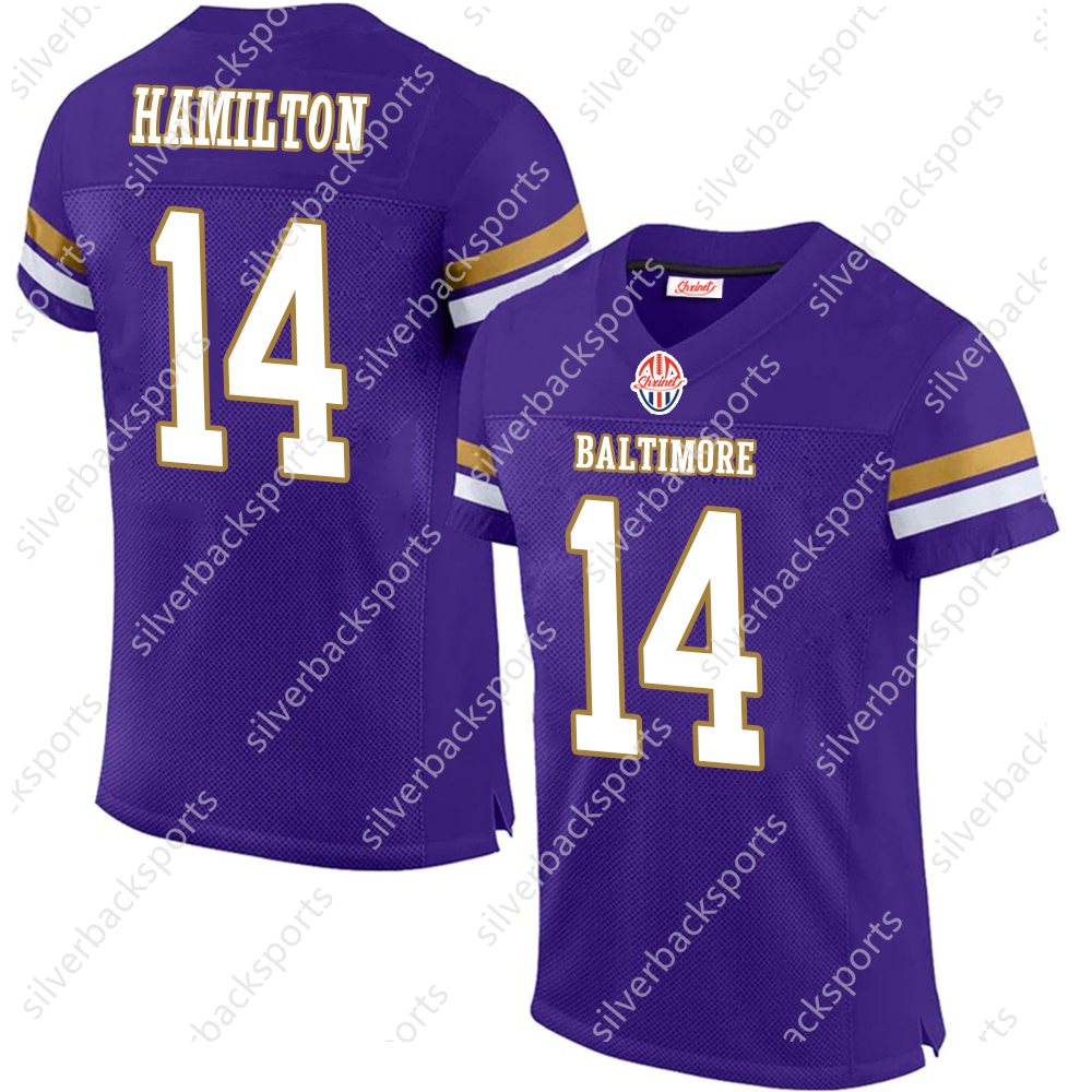 14 Hamilton Derrick Herny 8 Lamar Jcakson Football Jersey 52 R.Lewis Mark Andrews Purple Customized Any Name Number Jerseys Wear This baseball uniform