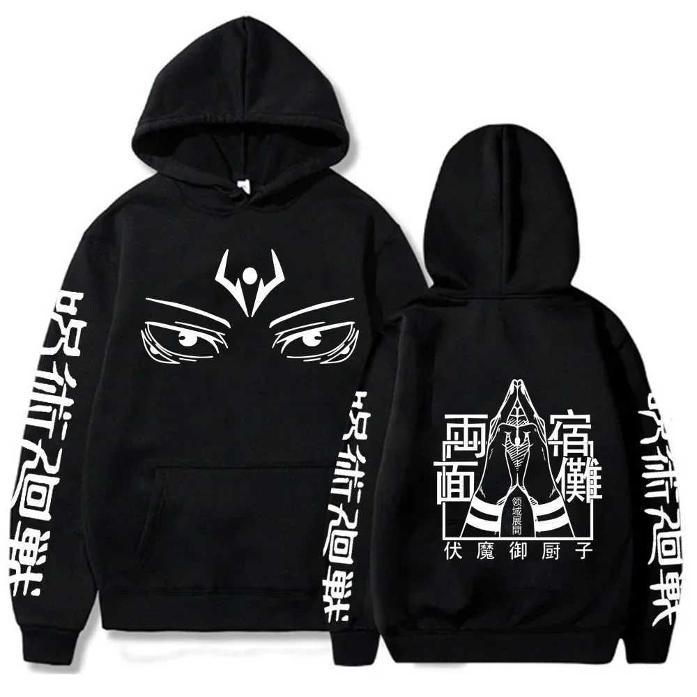 Japan Anime Jujutsu Kaisen Men Women Hoodies Satoru Gojo Loose Sweatshirt Unisex Autumn Warm Casual Streetwear XJ250621
