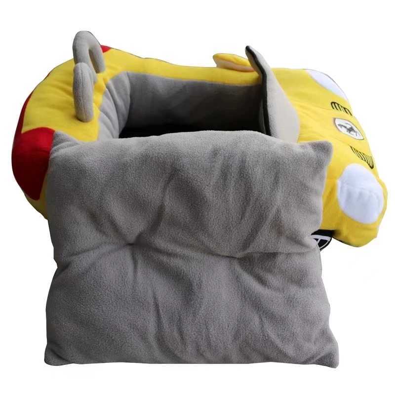 70x50cm Car Shape Luxury Dog Cat Bed Warm Pet Teddy Warm Sofa Puppy Nest Cushion Kitten Winter Fashion Padded Kennel With MatXJ241128