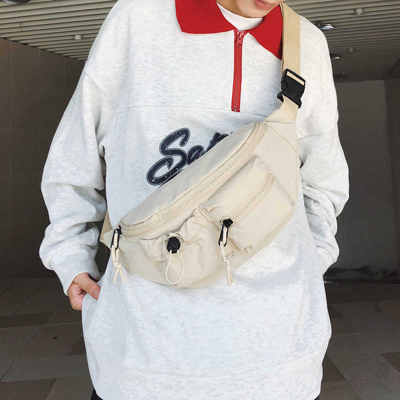 2024 Autumn New Trendy Men's Large Capacity Shoulder Bag, Daily Lightweight Waist Bag, Ins Sports Chest Bag