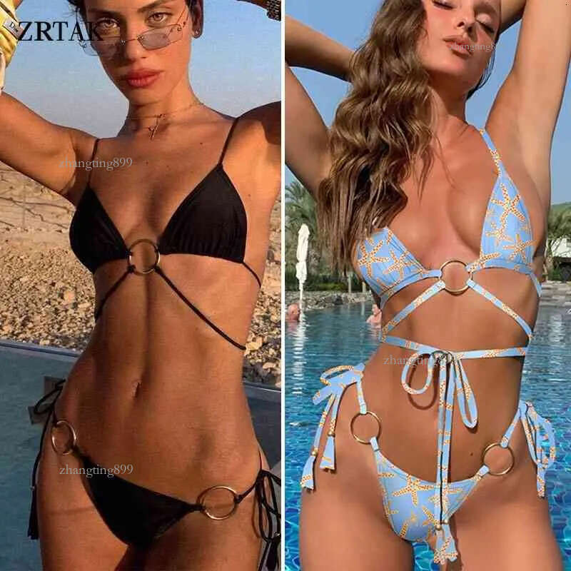Zrtak Elegant Purple Swimwear Women Bathing Suit Hollow Out Female Quality Pleated Swimsuit Double-Sided Bikini Set 210329