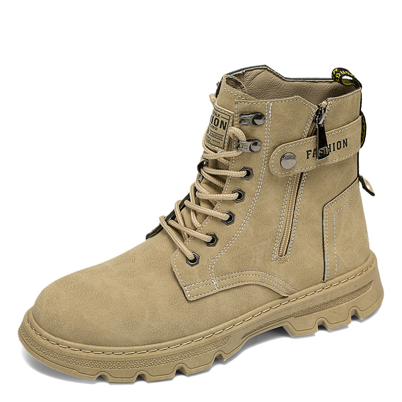 Autumn and winter high top lace-up Martin boots youth outdoor fashion casual men's designer boots