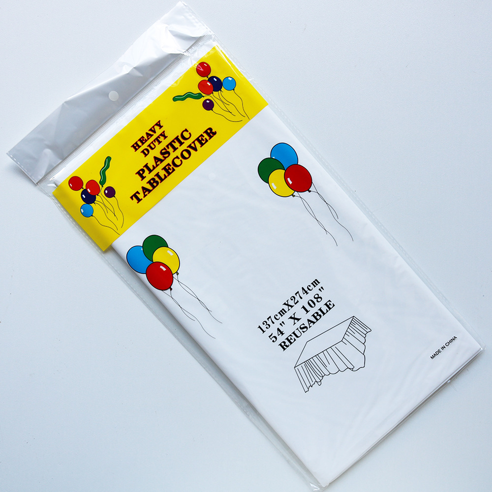 Portable Disposable Table Covers PE Plastic Tablecloth Wedding Birthday Party Cloth for Rectangle Desk