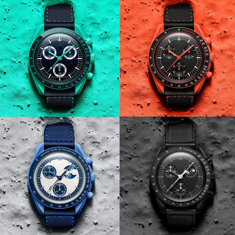 Bioceramic Planet Mens Watches High Quality Watch Full Function Quarz Chronograph Movement Mens Watch Waterproof Luminous Leather Strap Limited Edition Master