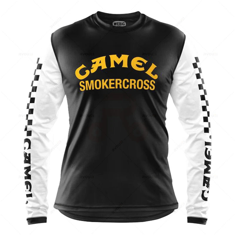 Camping Downhill Jerseys Mountain Bike MTB ShirtsOffroad MX Motorcycle Clothing Motocross Sportwear Fishing Hunting Clothes 241128