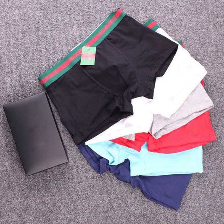 Mens Underpants Designer Boxers Underwear Men Cotton Boxer Under Wear Four Cornered Underpants Flat Cornered Shorts 3 Pieces/Lot
