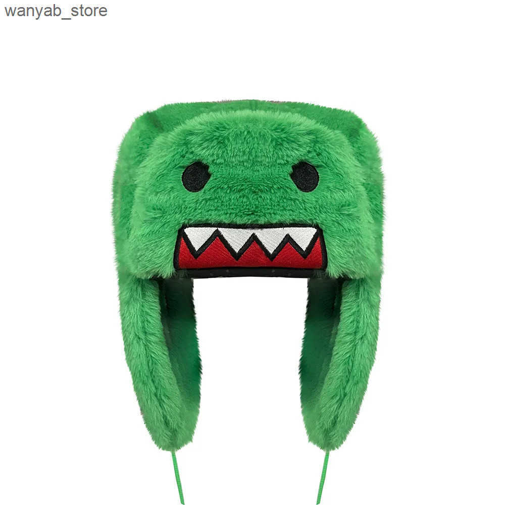 Beanie/Skull Caps Autumn and Winter Y2K Street Personal Lei Feng Hat Womens Embroidered Earmuffs Fce Hat Warm Earmuffs Warm Travel essence L240910