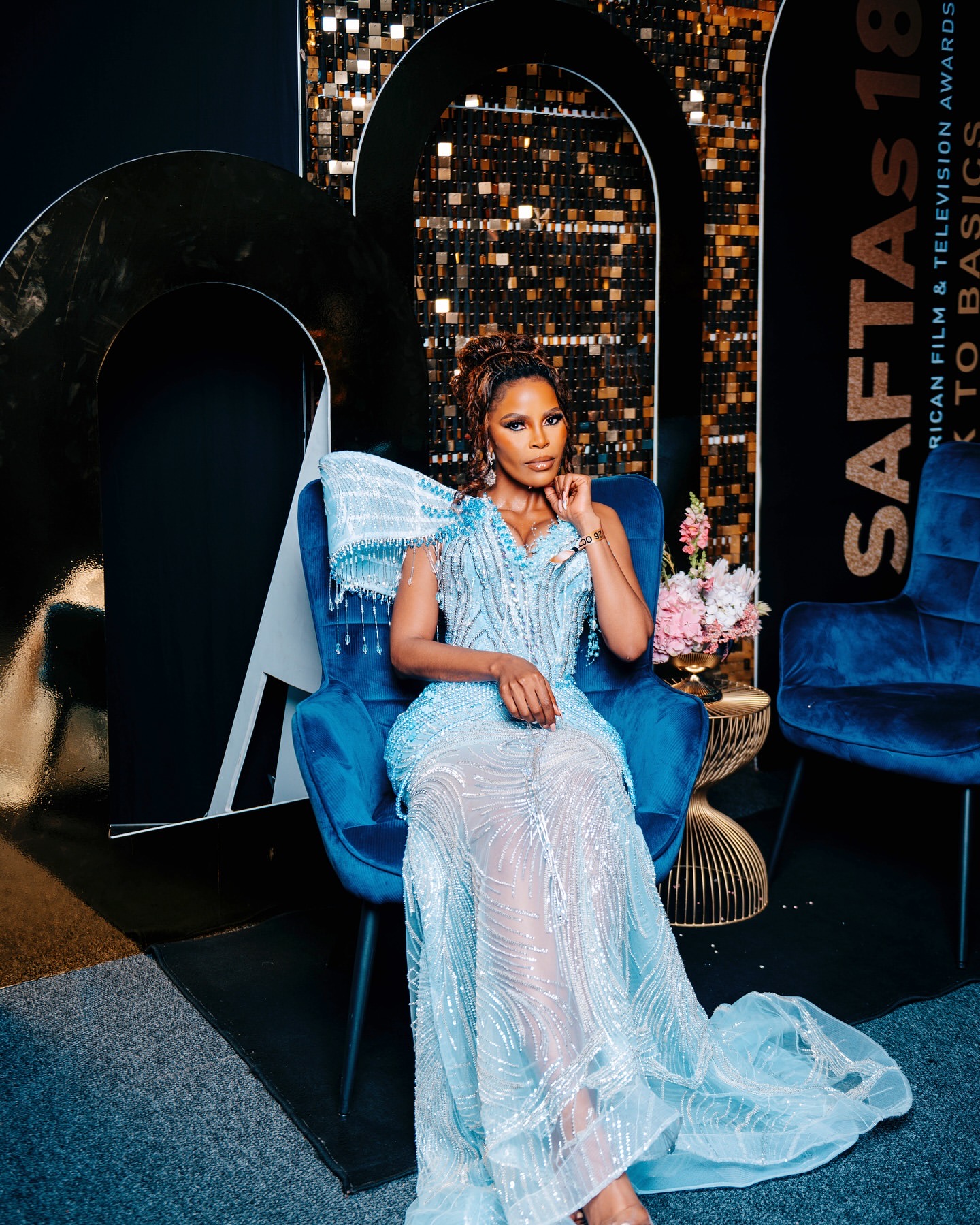 Light Sky Blue Mermaid Prom Dresses 2024 Rhinestones Beaded Sequined Evening Formal Party Second Birthday Engagement Gowns Plus Size Dress For Special