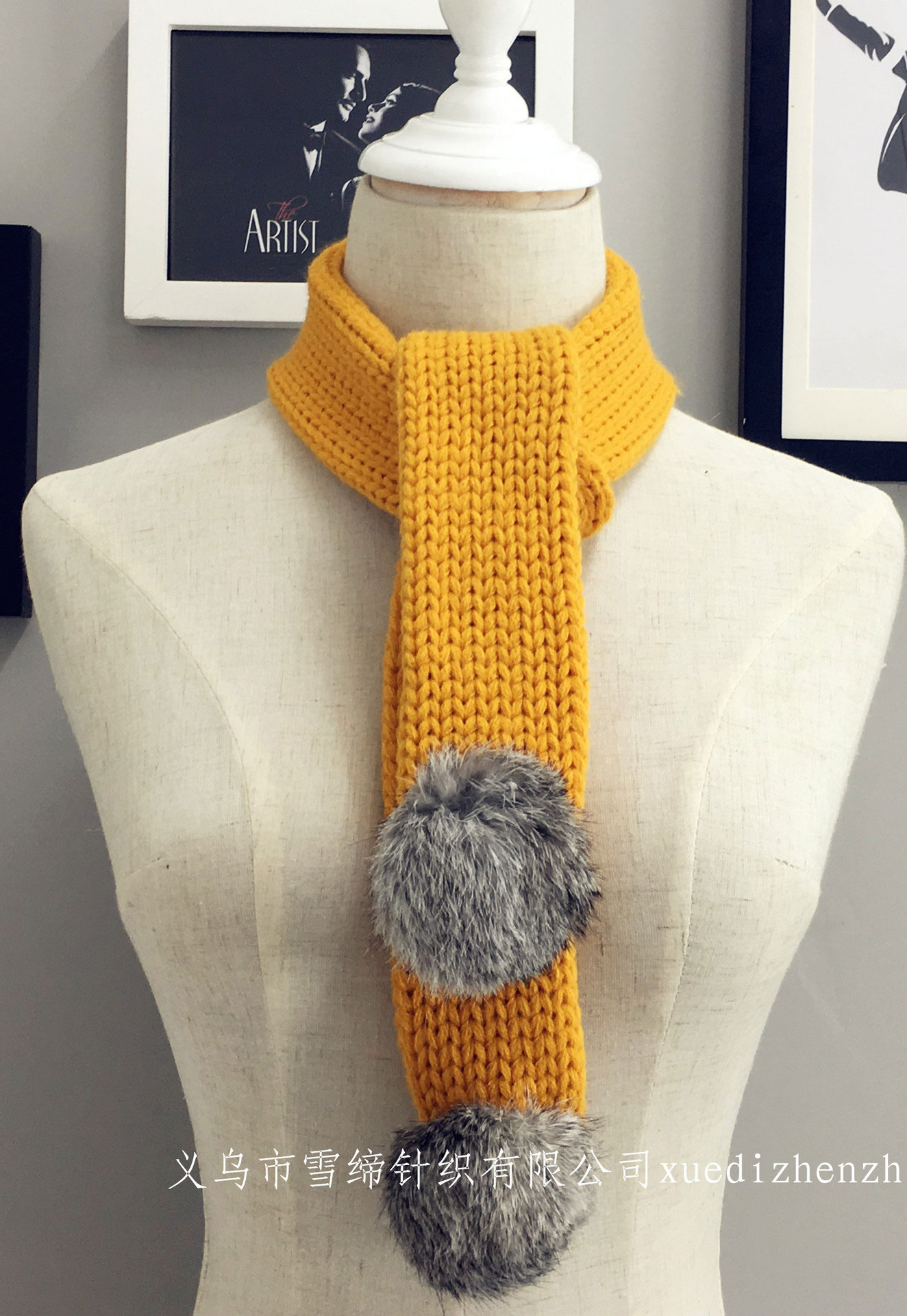 New Korean Versatile Solid Color Knitted Cross Small Scarf Women's Korean Edition Autumn/Winter Warm Scarf Wholesale
