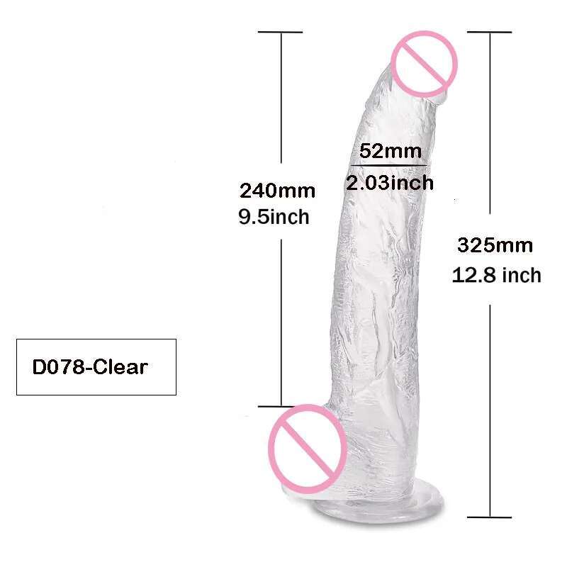 Small Glans Big Thick Dildo with Suction Cup, Realistic Flexible Anal & Vaginal Sex Toy for Men, G-Spot Stimulation